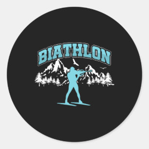 Biathlon Biathlet Atleten Wintersport Schieten Ronde Sticker