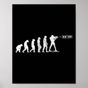 Biathlon Biathlet Menselijke Evolutie Schietbaan W Poster