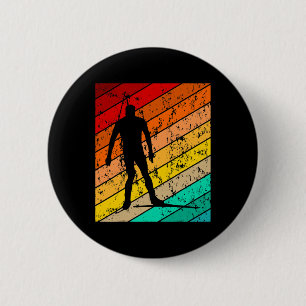 Biathlon Biathlet Skiën Vintage Retro 2 Ronde Button 5,7 Cm