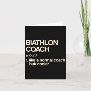Biathlon Coach Definitie Funny Biathlete Humor Kaart