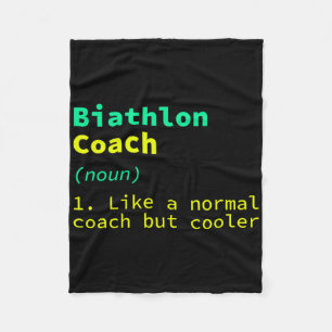 Biathlon Coach Definitie Grappige Biatleet Humor 1 Fleece Deken