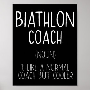 Biathlon Coach Definitie Grappige Biatleet Humor 1 Poster