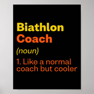 Biathlon Coach Definitie Grappige Biatleet Humor 7 Poster