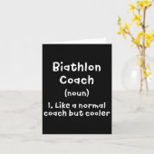 Biathlon Coach Definitie Grappige Biatleet Humor 8 Kaart (Gele Bloem)