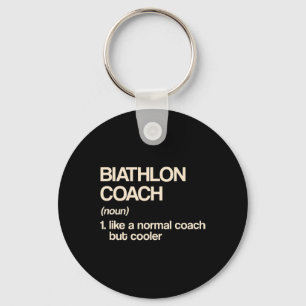 Biathlon Coach Definition Funny Biathlete Humor Sleutelhanger