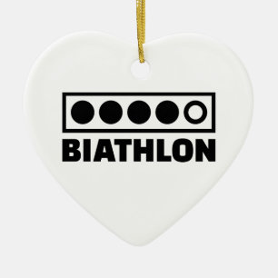 Biathlon-doelstelling Keramisch Ornament