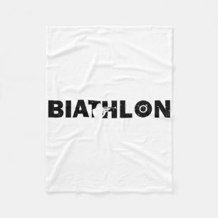 Biathlon Funny Biatleet Schieten Skiën Target SP Fleece Deken