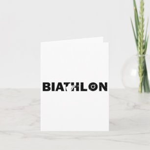 Biathlon Funny Biatleet Schieten Skiën Target SP Kaart
