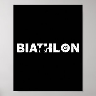 Biathlon Funny Biatleet Schieten Skiën Target SP Poster