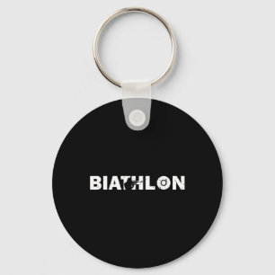 Biathlon Funny Biatleet Schieten Skiën Target SP Sleutelhanger
