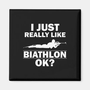 Biathlon Funny Pron Positie Biatleet Schieten S Magneet