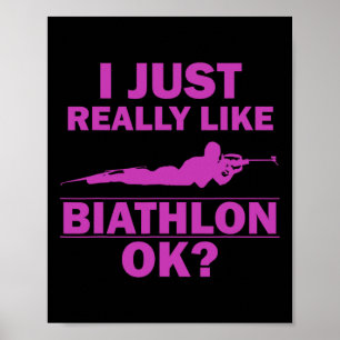 Biathlon Funny Pron Positie Biatleet Schieten S Poster