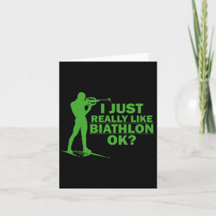 Biathlon Grappige Liggende Positie Biatleet Schiet Kaart