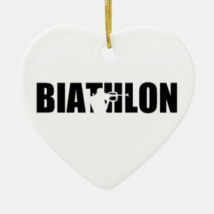 Biathlon Keramisch Ornament