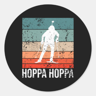 Biathlon langlauf ontwerp voor biathlon ronde sticker