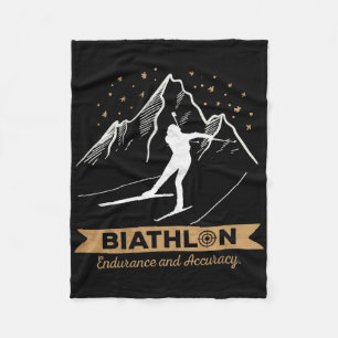 Biathlon langlaufen Biatleet Schieten Fleece Deken