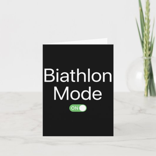 Biathlon Modus Aan Sportieve Atleet Smartphone Ont Kaart (Voorkant)
