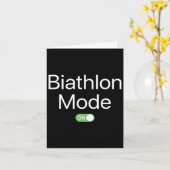 Biathlon Modus Aan Sportieve Atleet Smartphone Ont Kaart (Gele Bloem)