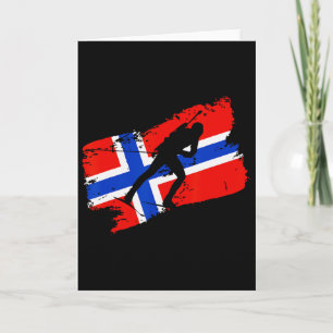 Biathlon Noorwegen Vlag Noorse Langlaufen Skiën Kaart