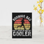 Biathlon Runner Marathon Running Dad Vaderdag Kaart (Gele Bloem)