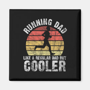 Biathlon Runner Marathon Running Dad Vaderdag Magneet