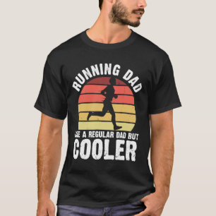 Biathlon Runner Marathon Running Dad Vaderdag T-shirt