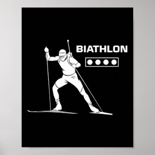 Biathlon Ski Skier Wintersport Cross-country Ski Poster
