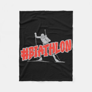 Biathlon Ski T Shirt Cross Country Ski Winter S Fleece Deken