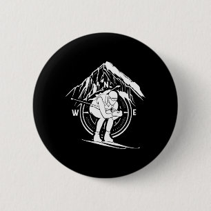 Biathlon Ski Winter Sports Skiing Athlete Biathlet Ronde Button 5,7 Cm