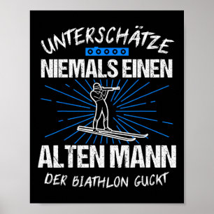 Biathlon Skiën Skier Cross-country Gift Poster
