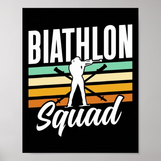 Biathlon Squad Biatleet Biathlons Sport Poster (Voorkant)