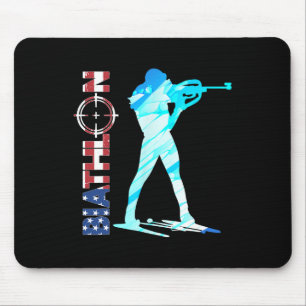 Biathlon VS Vlag Kleding Amerikaanse Cross-country Muismat