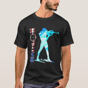 Biathlon VS Vlag Kleding Amerikaanse Cross-country T-shirt