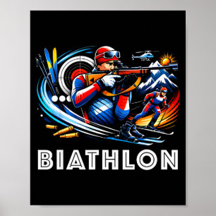 Biathlon-wintersport langlaufen poster