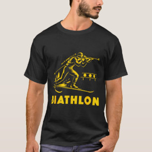 Biathlon-wintersport langlaufen t-shirt