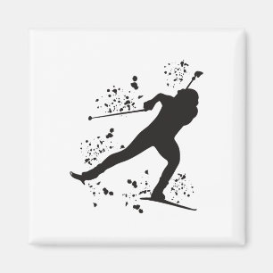 Biatleet Nordic Skiing Biathlon 8 Magneet