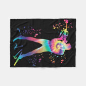 Biatleet Nordic Skiing Biathlon Fleece Deken (Voorkant (Horizontaal))