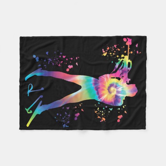 Biatleet Nordic Skiing Biathlon Fleece Deken (Voorkant (Horizontaal))