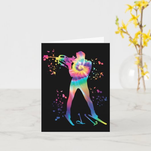 Biatleet Nordic Skiing Biathlon Kaart (Gele Bloem)