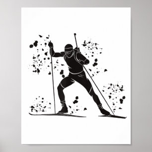Biatleet skicross-country biatlon poster