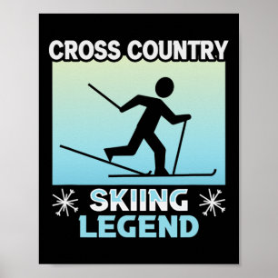 Biatlon Cross Country Skiing Legend Cross Land Poster