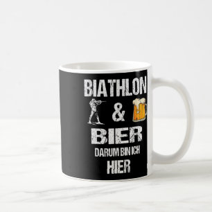 Biatlon en bier darum bin ich hier skiër koffiemok