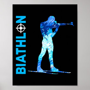 Biatlon Schieten en Skiën Wintersport Poster