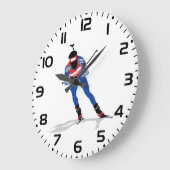 Biatlon Skiër Wintersport Atleet in actie Grote Klok (Hoek)