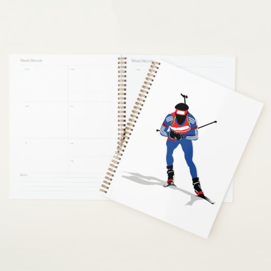Biatlon Skiër Wintersport Atleet in actie Planner (Display)