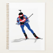 Biatlon Skiër Wintersport Atleet in actie Planner (Voorkant)