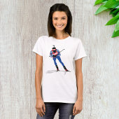 Biatlon Skiër Wintersport Atleet in actie T-shirt