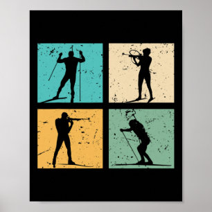 Biatlon Skiing Cross Country Skiing Biatlete Gif Poster