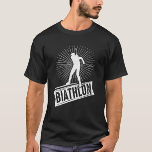 Biatlon sport wintersport wintersneeuwbiatlete win t-shirt