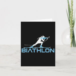 Biatlon Winter Sport Skiën Riffle Schieten Bad Kaart